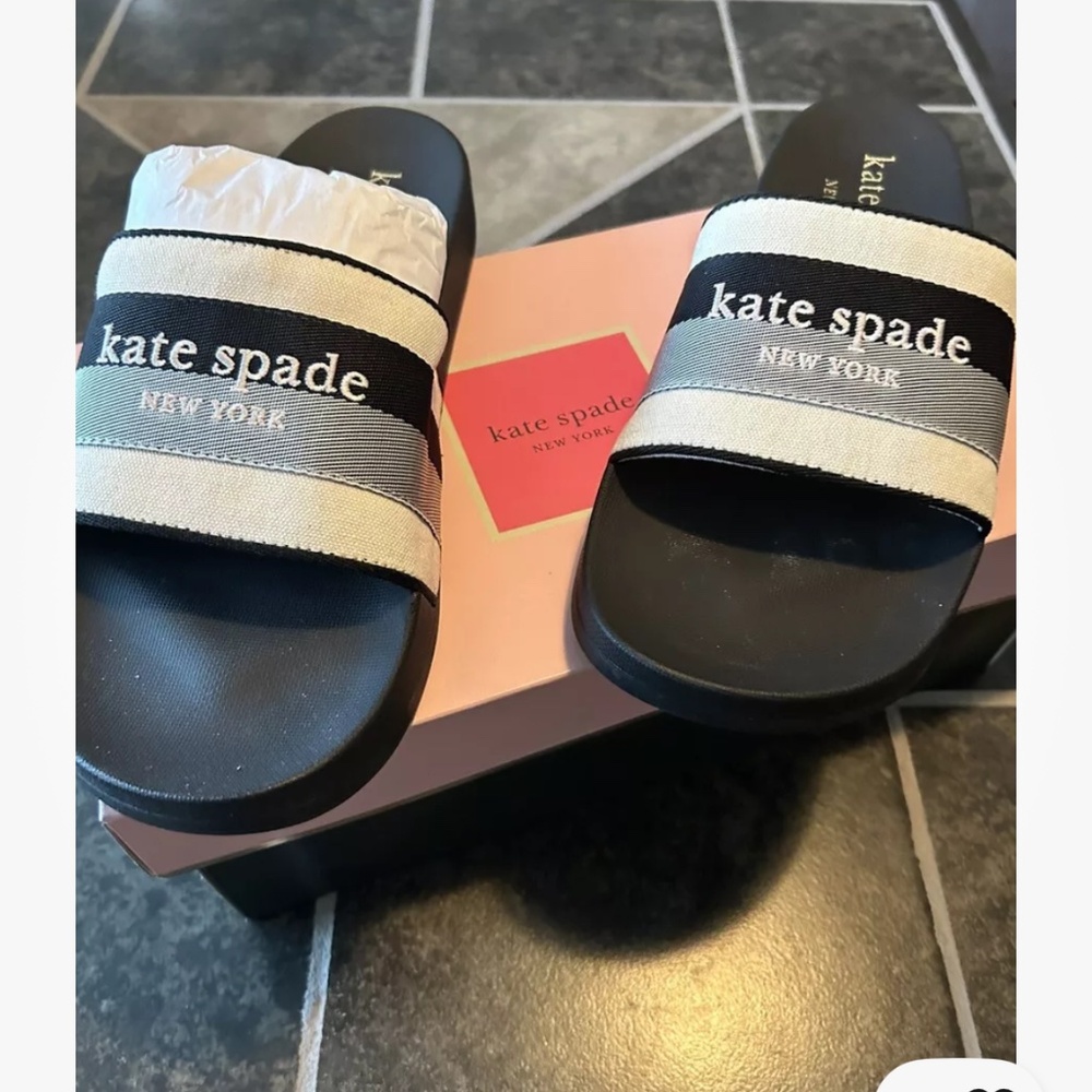 Kate Spade Monochrome Slide Sandals - Picture 3 of 3